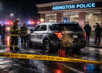 Attempted Arson at Abington Police Station