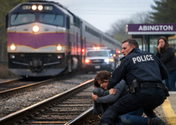 Abington Police Sgt. Risks Life to Rescue Woman from Oncoming Train During Mental Health Crisis