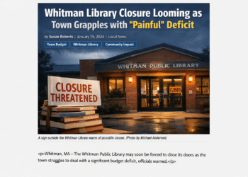 Whitman Library Closure Looming as Town Grapples with “Painful” Deficit