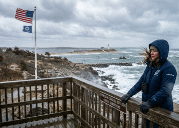 Wind conditions across Plymouth County have been quite active today, particularly along the coast