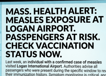 Massachusetts health authorities are alerting the public to a potential measles exposure that occurred last week at Logan International Airport.